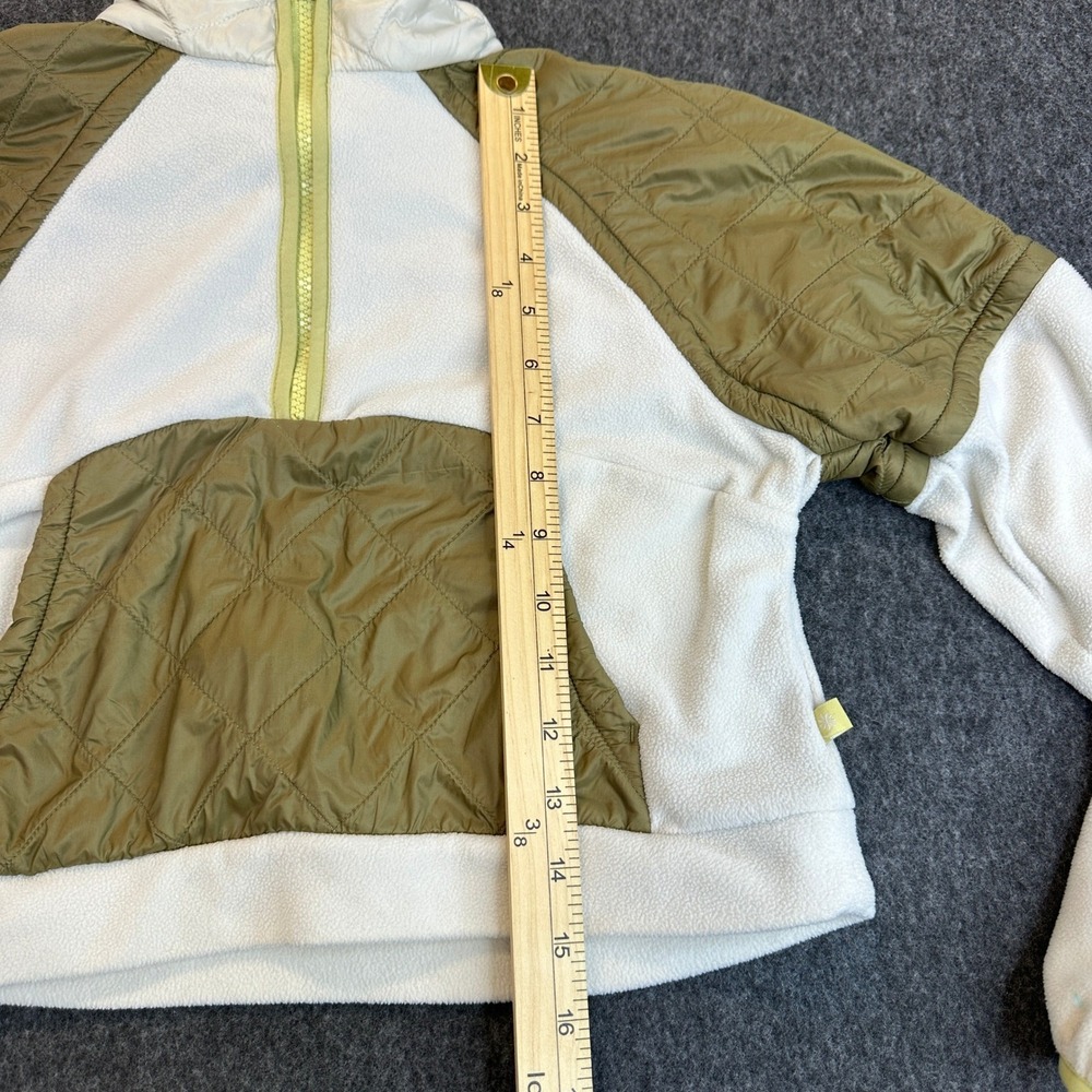 Athleta Girl Transition Half Zip Fleece Pullover Quilted Sweater Jacket M 8-10 - Picture 9 of 16